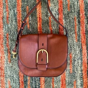 Fossil leather crossbody